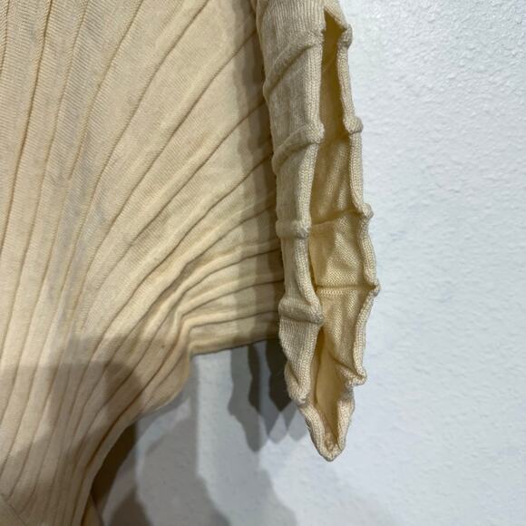 Club Monaco Cream Dolman Short Sleeve Side Tie Sweater Sz S - Picture 5 of 11